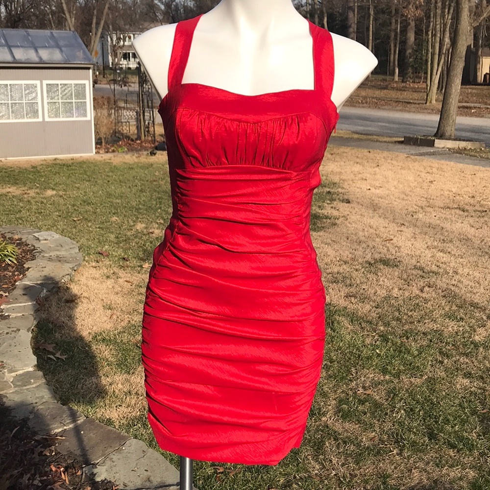 Jessica McClintock Red Cocktail Dress